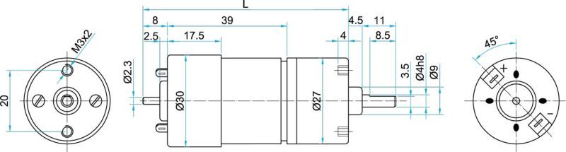 موتور دی سی گیربکس دار micro motor HV155