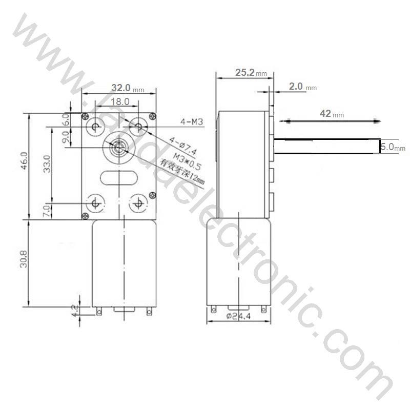 موتور دی سی گیربکس دار JSX330-370