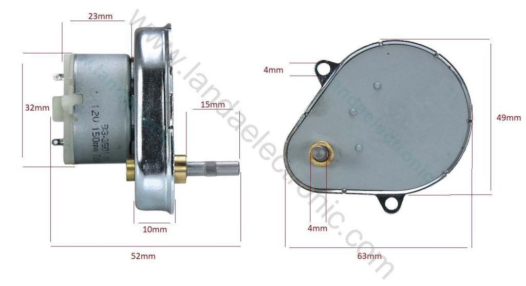 موتور دی سی گیربکس دار 520DC