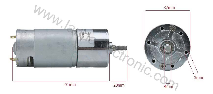 موتور دی سی گیربکس دار DPAR100-69K