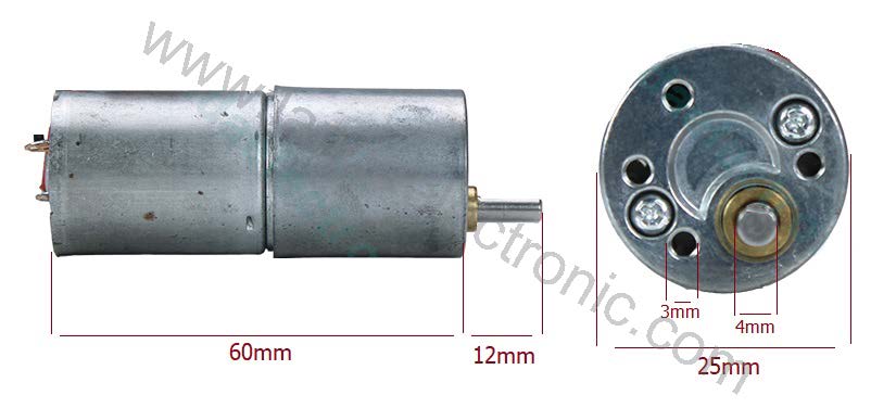 موتور دی سی گیربکس دار 25GB-370