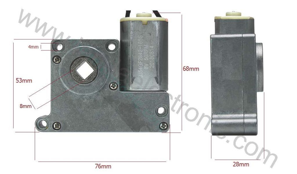 موتور دی سی گیربکس دار هالو شفت QJ54GF2842