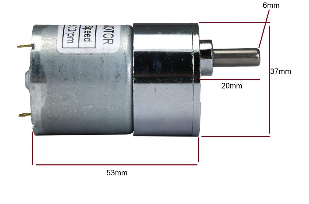 موتور دی سی گیربکس دار 37GB-3530 (12V 500RPM)