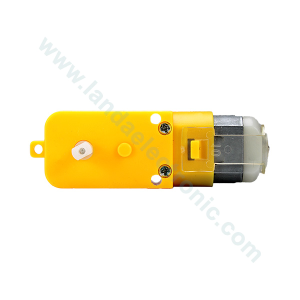 موتور گیربکس زرد دو شفت (6V_100RPM)